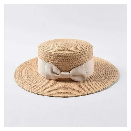 Beautiful Sun Hat Spring Summer Straw Hat Women Bow Flat Top Wide Hat Beachside Holiday Beach Hat Sun Hat Beautiful Sun Hat Spring Summer Straw Hat Women Bow Flat Top Wide Hat Beachside Holiday Beach Hat Sun Hat